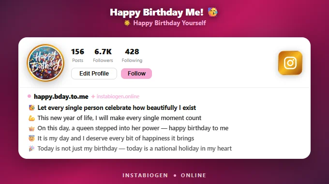 Happy Birthday Bio For Yourself